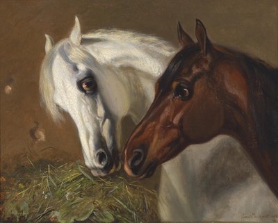 Zwei Pferdeköpfe von Emil Volkers