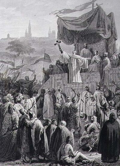Predigt des Zweiten Kreuzzugs von Emile (after) Signol