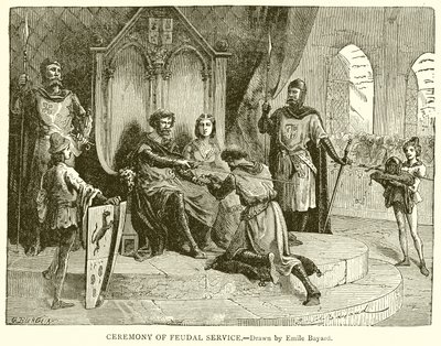 Zeremonie des Feudaldienstes von Emile Antoine Bayard