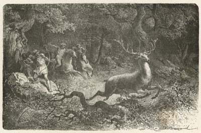 Die Jagd in der Bronzezeit von Emile Antoine Bayard