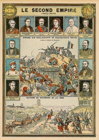 Zweites Kaiserreich 1852 bis 1870 - Eroberung von Malakoff 8. September 1855 - Sieg von Solferino 24. Juni 1859 von Emile Antoine Bayard