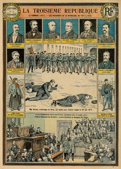 Die Dritte Republik und ihre Präsidenten von 1871 bis 1913 - die Kommune von 1871 - Monsignore Darbois, Erzbischof von Paris, wurde am 28. Mai 1871 zusammen mit anderen Geiseln erschossen - Sitzung vom 16. Juni 1871 im Abgeordnetenhaus: „Hier ist der Befre von Emile Antoine Bayard