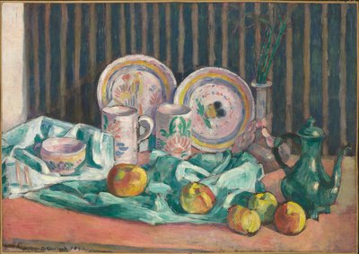 Stillleben mit Äpfeln und Obstschalen, ca. 1906 von Emile Bernard