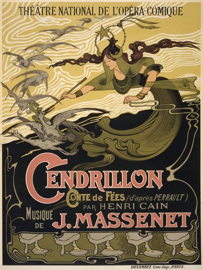 Plakat für die Oper Cendrillon von Jules Massenet, 1899 von Émile Bertrand
