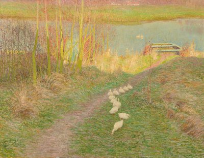Februarmorgen (Die Furt) von Emile Claus