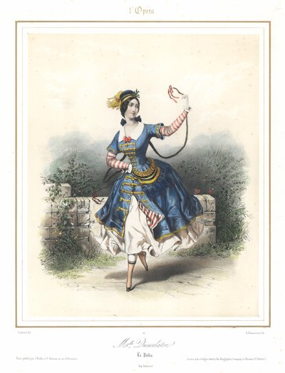 Französische Balletttänzerin Adele Dumilatre tanzt an der Pariser Oper, um 1840 von Emile Desmaisons