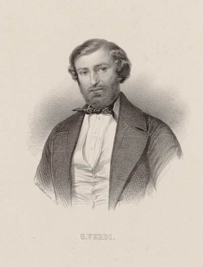 Porträt des Komponisten Giuseppe Verdi 1813-1901, ca. 1860 von Emile Desmaisons