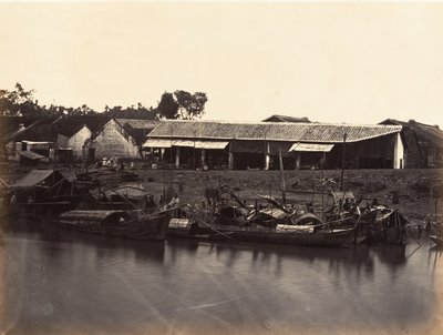 Vue de la Ville Chinoise Cholen Feuille Nr. 2, Saigon, Cochinchina, 1866 von Emile Gsell