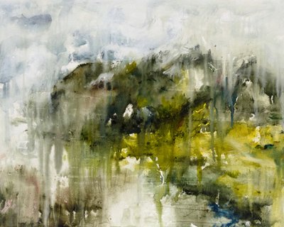 Nebliger Grüner Wald von Emily Tingey