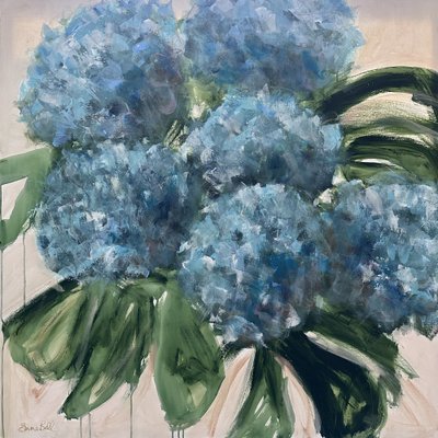 Lebendige blaue Hortensien von Emma Bell