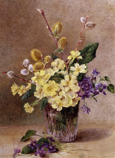 Frühlingsblumen (darunter Weidenzweige) von Emma Cooper