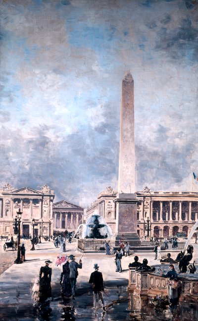 Obelisk von Luxor und der Place de la Concorde von Emmanuel Lansyer