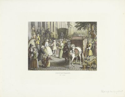 Brautpaar steigt in eine Kutsche von Emrik and Binger