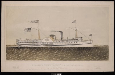Dampfer New York von Philadelphia... H W Chisholm, Kommandant... von Endicott Endicott