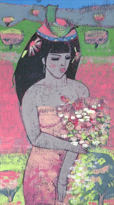 Gekleidet als Flora von Endre Roder