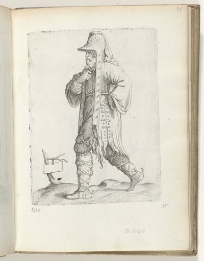 Mann mit Bart (Diversarum gentium nostrae aetatis habitus) von Enea Vico