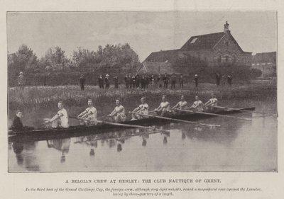 Eine belgische Crew in Henley, der Club Nautique von Gent von English Photographer