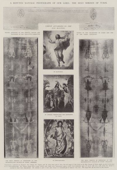 Ein angebliches natürliches Foto unseres Herrn, das Heilige Grabtuch von Turin von English Photographer