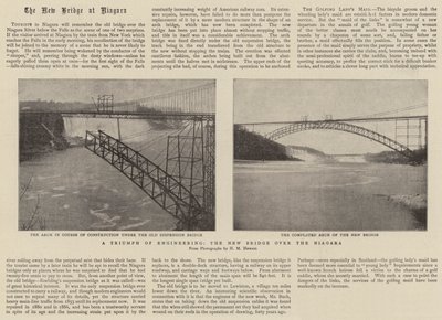 Ein Triumph der Ingenieurskunst, die neue Brücke über den Niagara von English Photographer