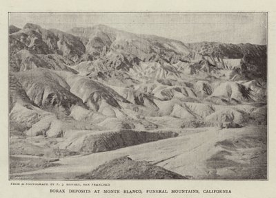 Boraxvorkommen am Monte Blanco, Funeral Mountains, Kalifornien von English Photographer