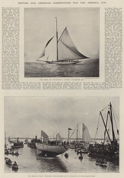 Britische und amerikanische Wettbewerber um den America Cup von English Photographer