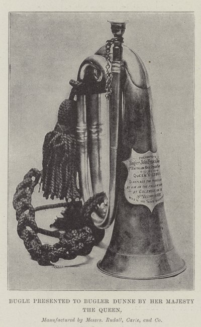 Signalhorn, überreicht an Hornist Dunne von Ihrer Majestät der Königin von English Photographer