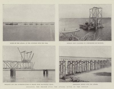 Bau der Brücke über den Atbara-Fluss im Sudan von English Photographer