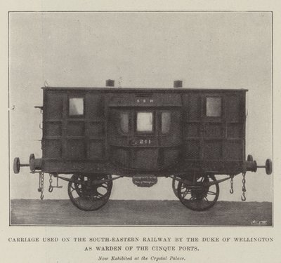 Wagen, der von Herzog von Wellington als Warden der Cinque Ports auf der South-Eastern Railway benutzt wurde von English Photographer