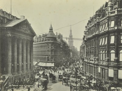 Cheapside, vom Mansion House, City of London, 1885 von English Photographer