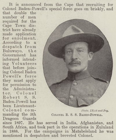 Oberst R. S. S. Baden-Powell von English Photographer