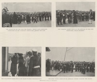 Abreise des Zaren und der Zarin nach Frankreich von English Photographer