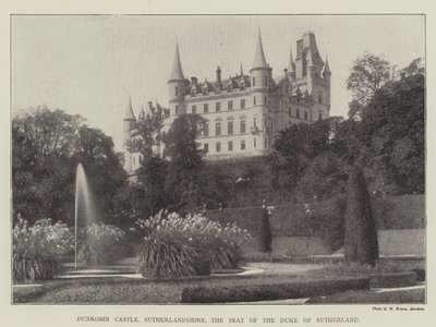 Dunrobin Castle, Sutherlandshire, der Sitz des Duke of Sutherland von English Photographer