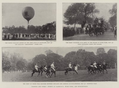 Mode und Sport, Veranstaltungen in Ranelagh, Hyde Park und Hurlingham von English Photographer