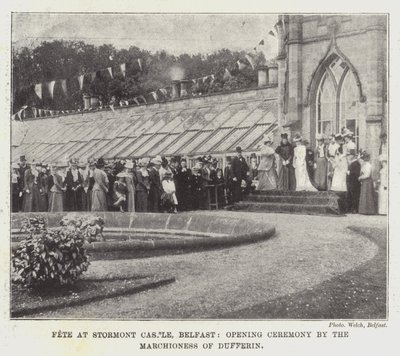 Fest am Stormont Castle, Belfast, Eröffnungszeremonie durch die Marquise von Dufferin von English Photographer