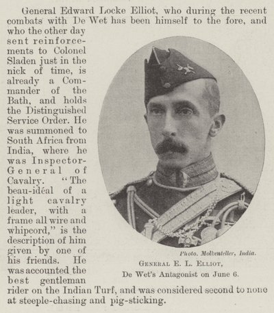 General E. L. Elliot, Gegner von De Wet am 6. Juni von English Photographer