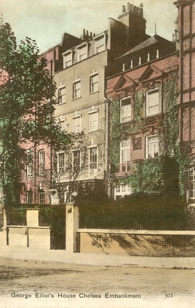 George Elliots Haus, Cheyne Walk, Chelsea Embankment, London von English Photographer