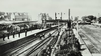 Grove Park Station: Außenansicht und Bahnsteige, 1888 von English Photographer