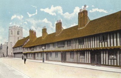 Guild Chapel, Grammar School und Alms Houses, Stratford-upon-Avon von English Photographer