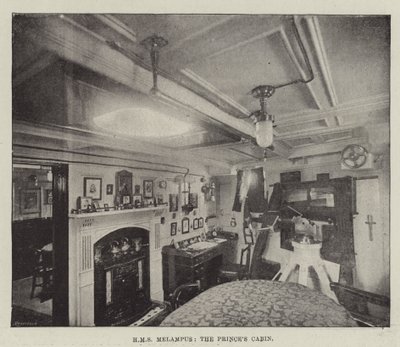 HMS Melampus, die Kabine des Prinzen von English Photographer