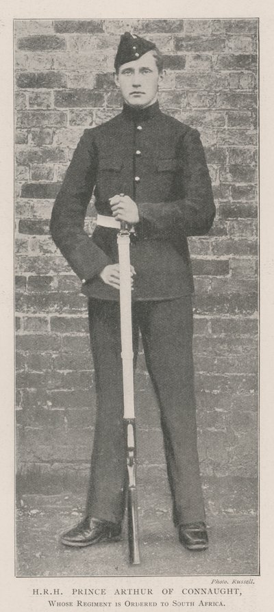 HRH Prinz Arthur von Connaught, dessen Regiment nach Südafrika beordert wird von English Photographer