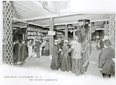 Harrods Lebensmittelabteilung, ca. 1901 von English Photographer