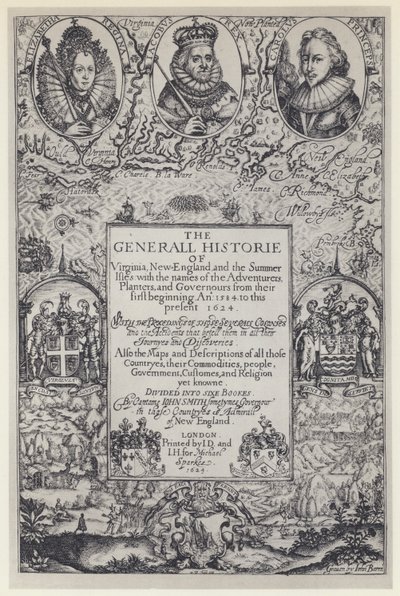John Smith, Die allgemeine Geschichte von Virginia, J Dawson für M Sparkes 1624 von English Photographer