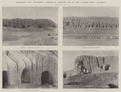 Kimberley-Höhlenwohnungen, bombensichere Unterstände in den Diamantminenabfällen von English Photographer