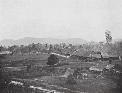 Kuala Lumpur im Jahr 1884, Standort der heutigen Regierungsgebäude von English Photographer