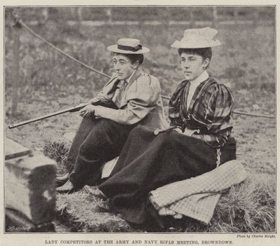 Damenwettbewerber beim Armee- und Marine-Schießtreffen, Browndown von English Photographer