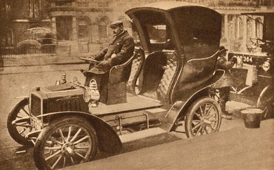 Londons erstes Motor-Taxi von English Photographer