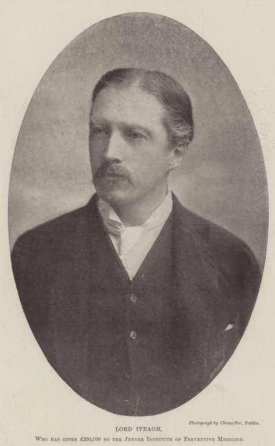 Lord Iveagh, der dem Jenner-Institut für Präventivmedizin £250.000 gespendet hat von English Photographer