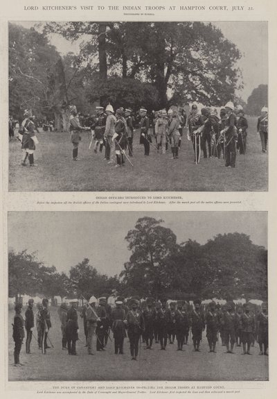 Lord Kitcheners Besuch bei den indischen Truppen im Hampton Court, 22. Juli von English Photographer