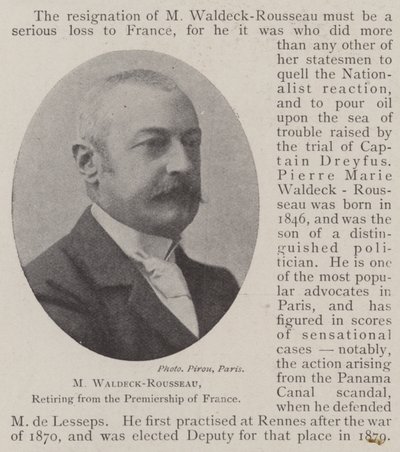M. Waldeck-Rousseau, Rücktritt vom Amt des Premierministers von Frankreich von English Photographer