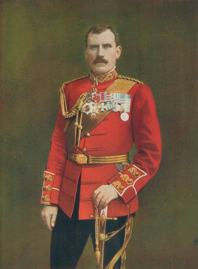 Generalmajor Hector A. MacDonald. Kommandant der 3. (Highland) Brigade mit Lord Methuen von English Photographer